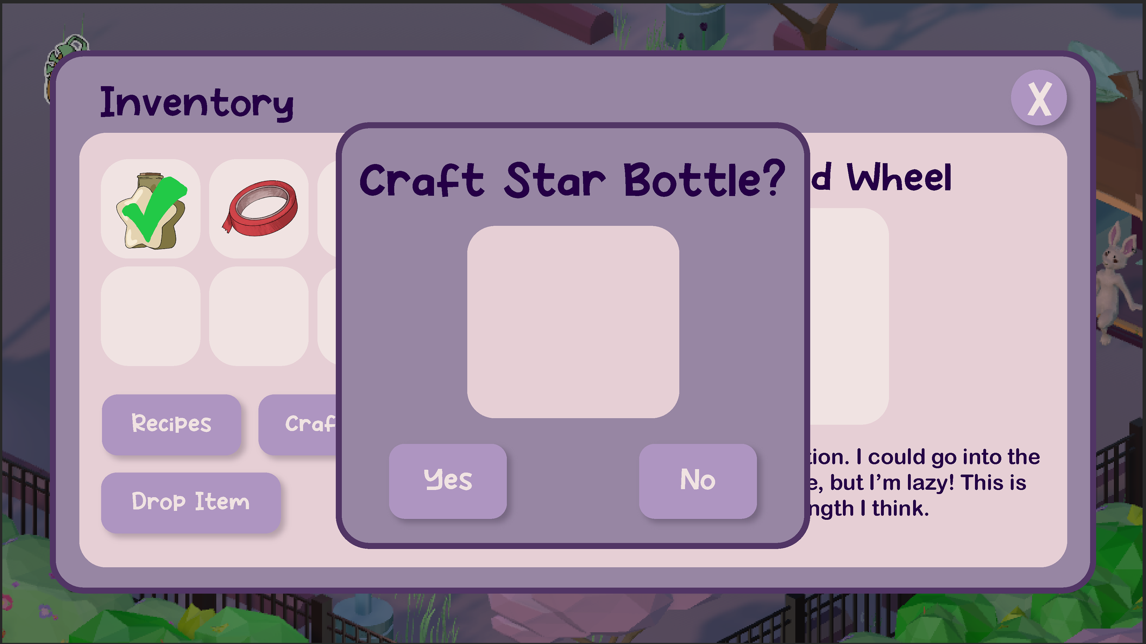 Crafting Menu Prototype 2