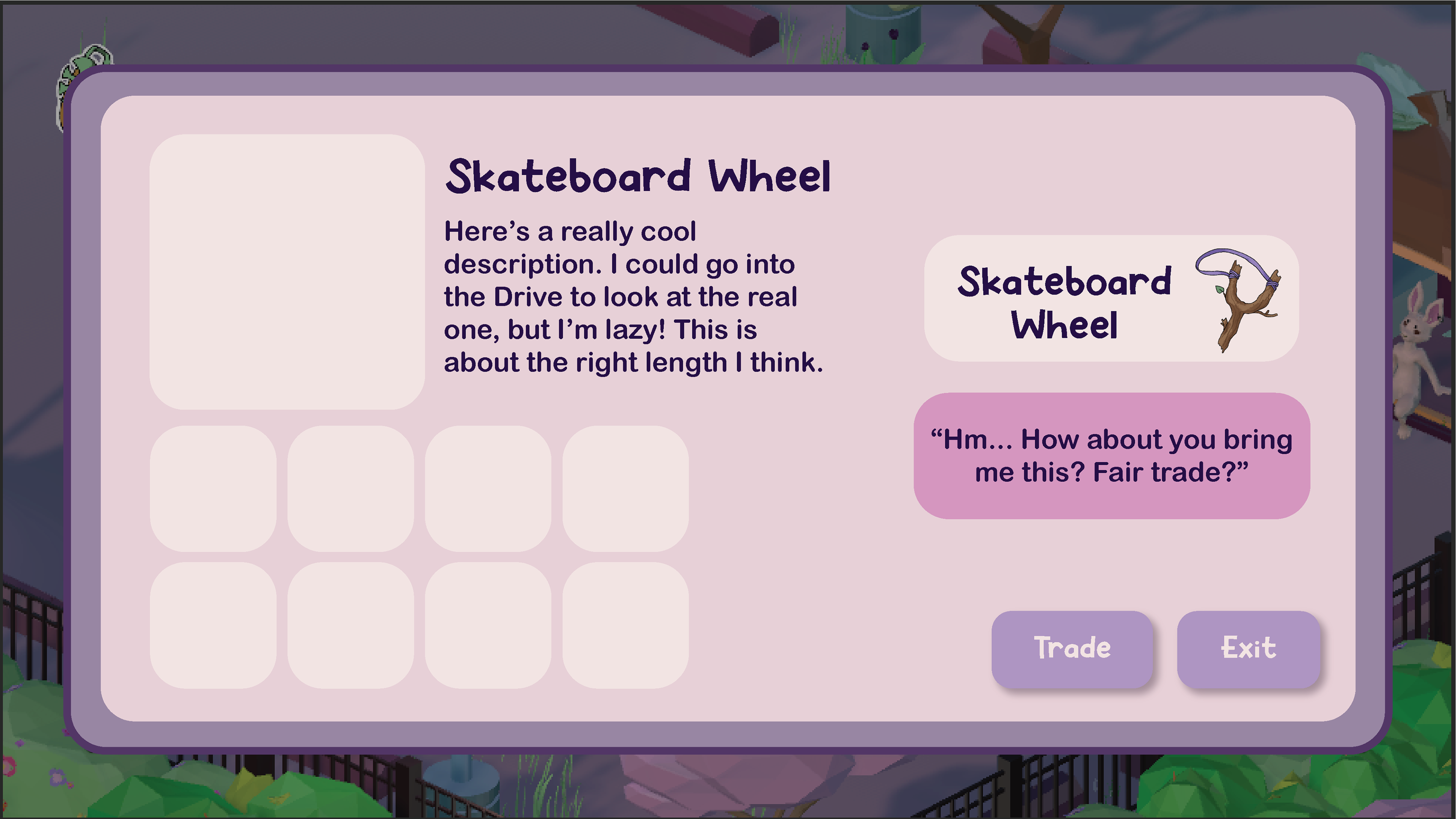Shop Menu Prototype 1