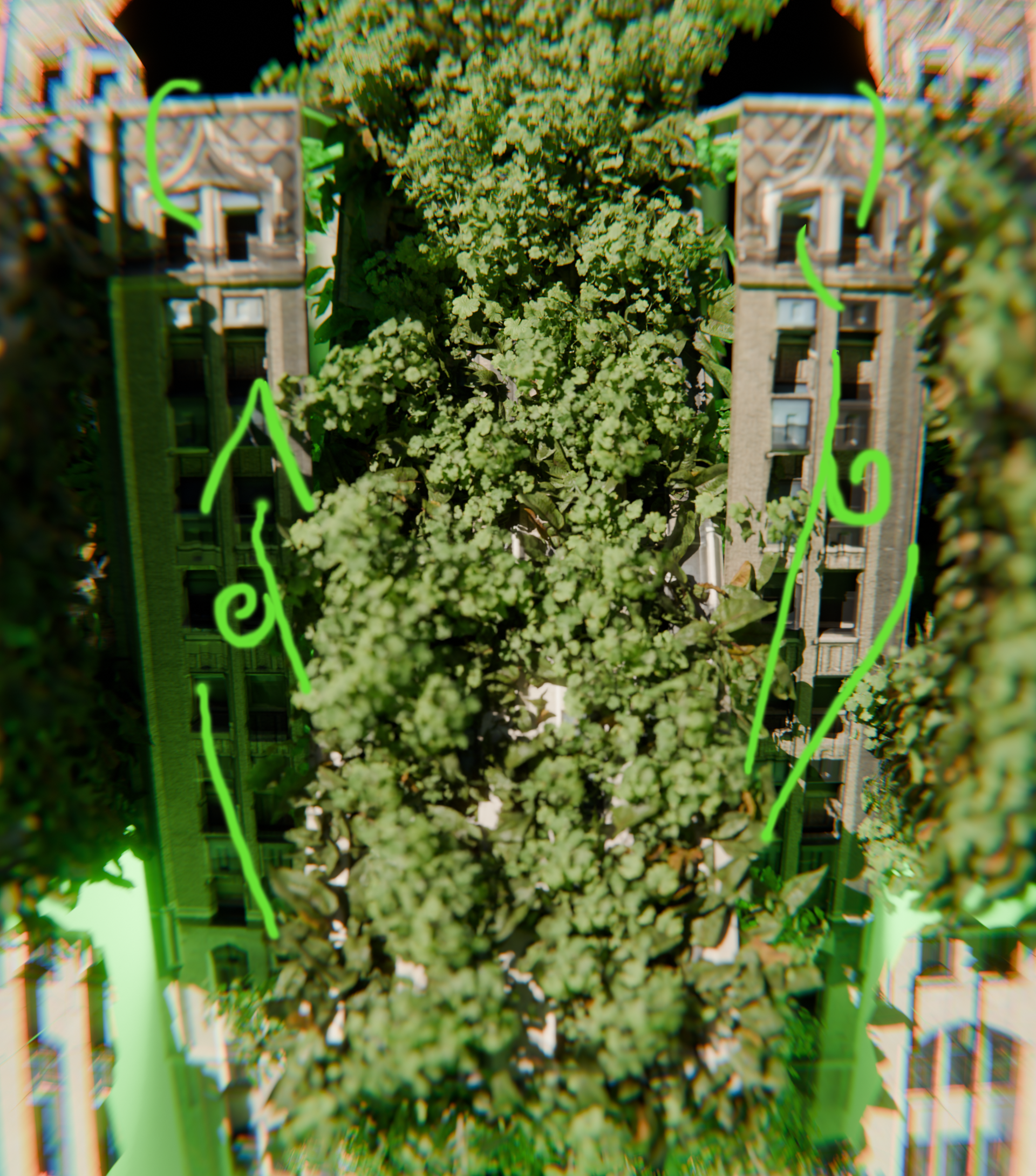 Composited 2D vines