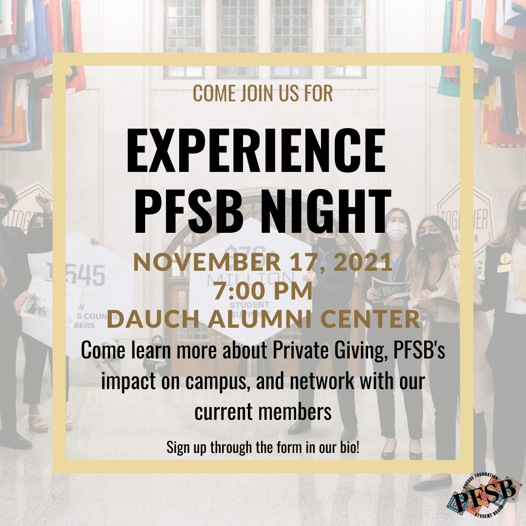 Get ready, Experience PFSB Night is tomorrow! Come join us for one of our weekly meetings and learn a little more about who we are and what we do! See you there!