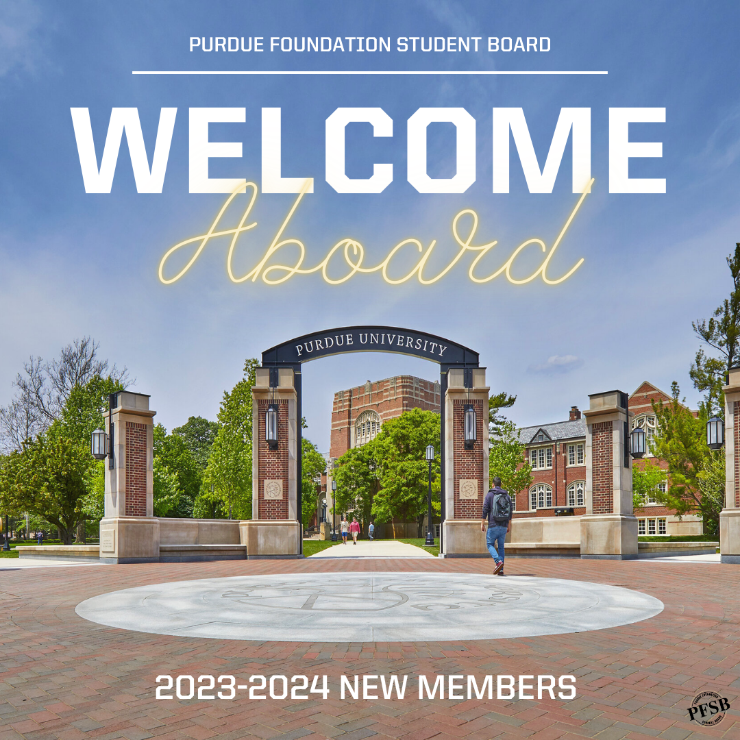 Welcoming our newest Purdue Foundation Student Board members for 2023-2024! 👏🎉  We are beyond excited for them to join the family and continue growing upon the PFSB legacy! 🚂