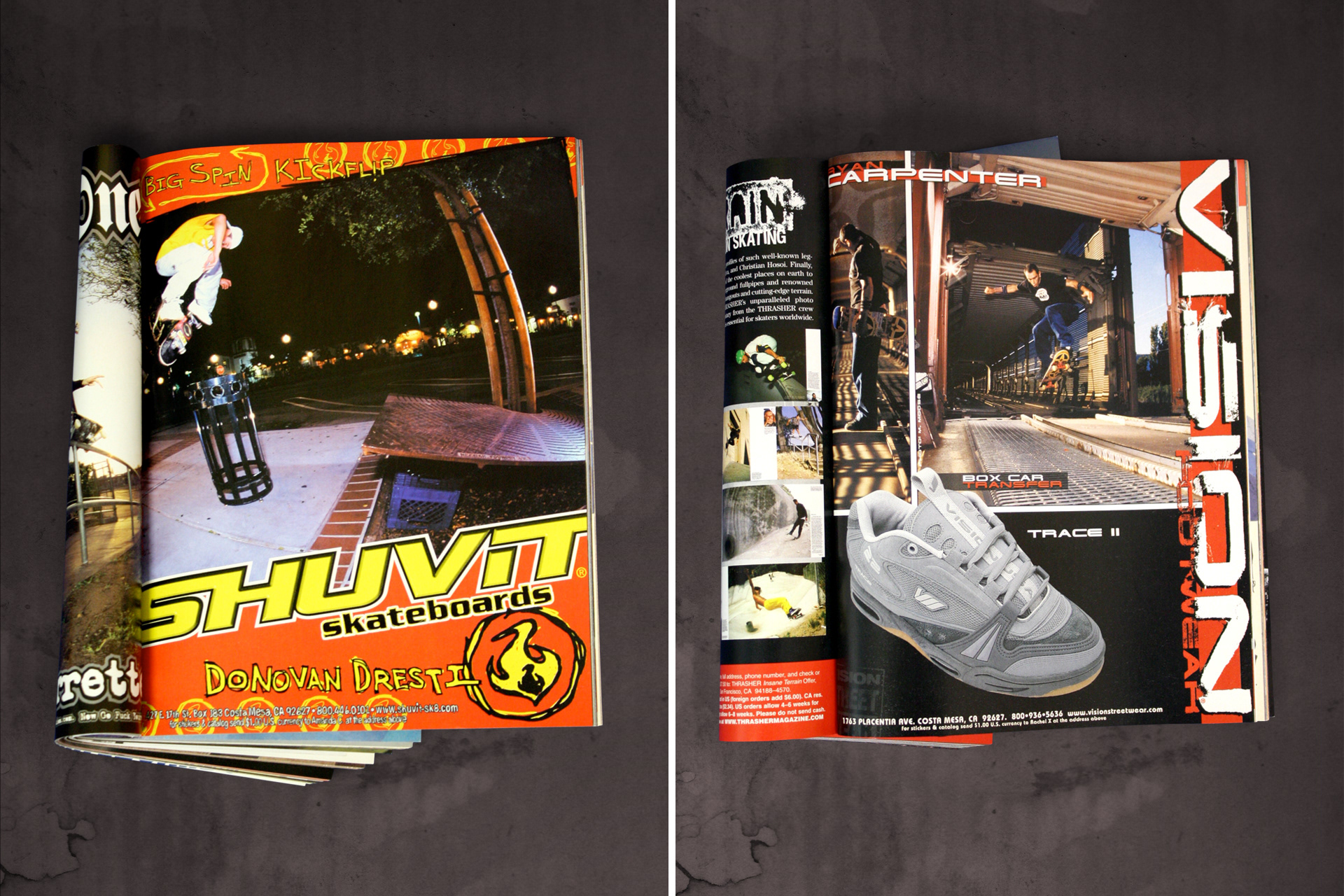 Shuvit and Vision Thrasher Ads