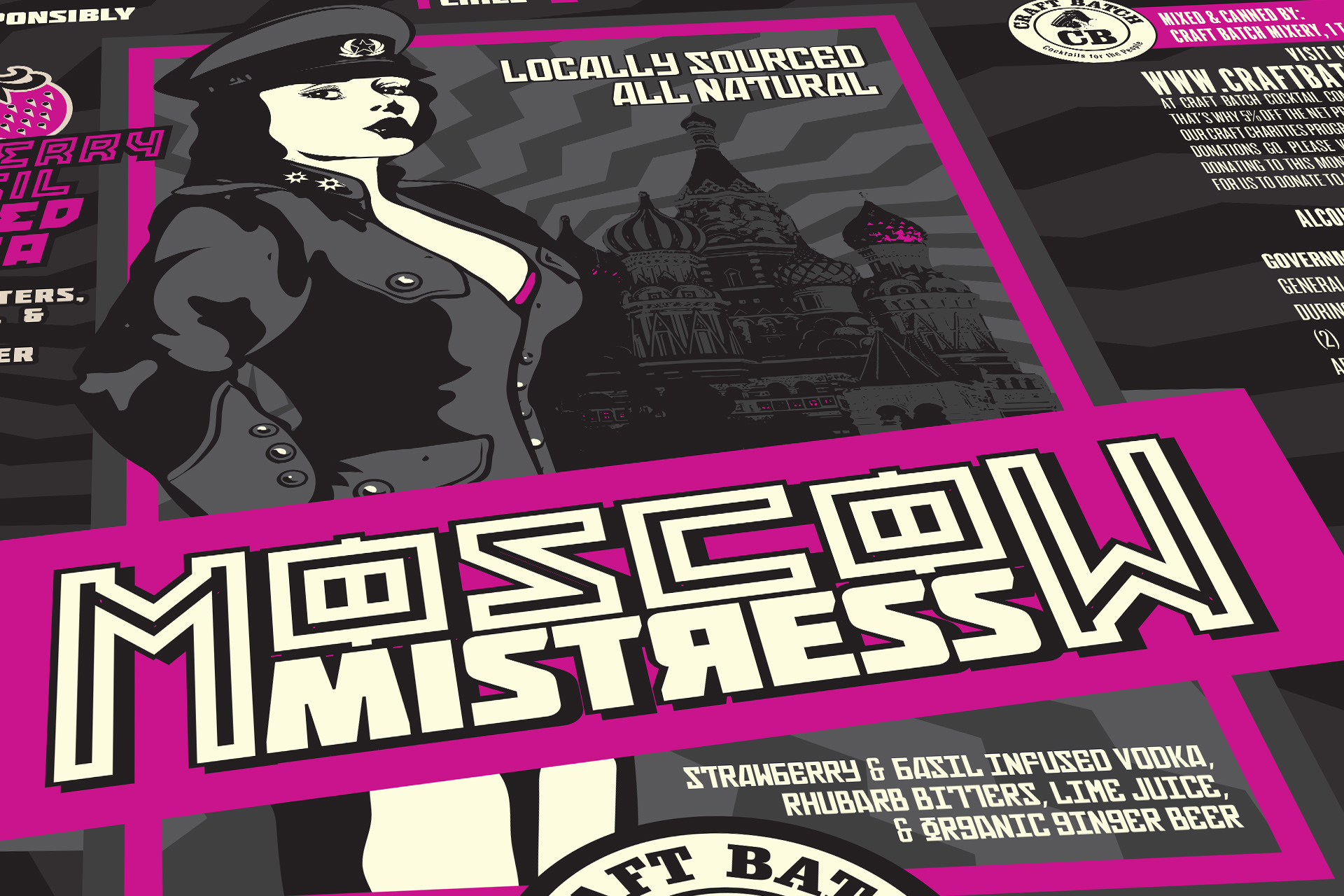 Craft Batch Moscow Mistress Cocktail Can Design Detail