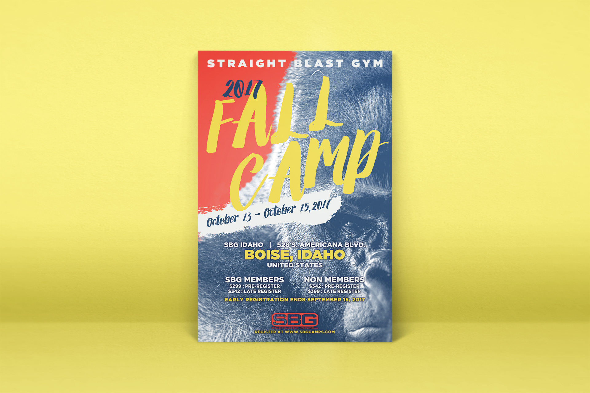 Straight Blast Gym 2017 Fall Camp Poster