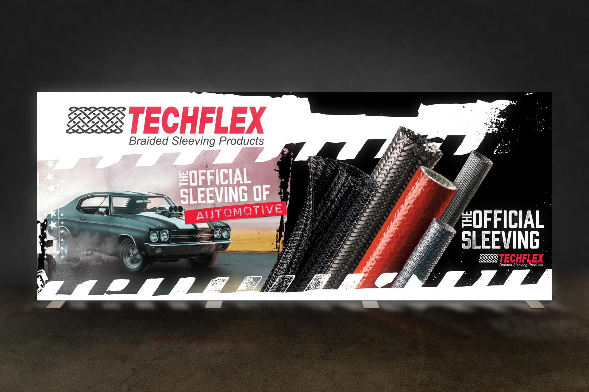 Techflex Automotive Tradeshow Backlit Booth