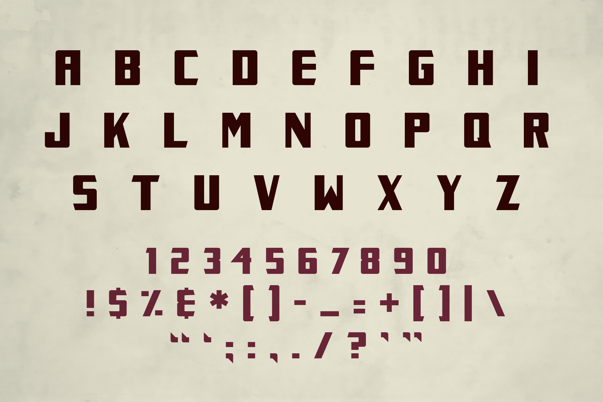 Henrickson Font Glyph Set
