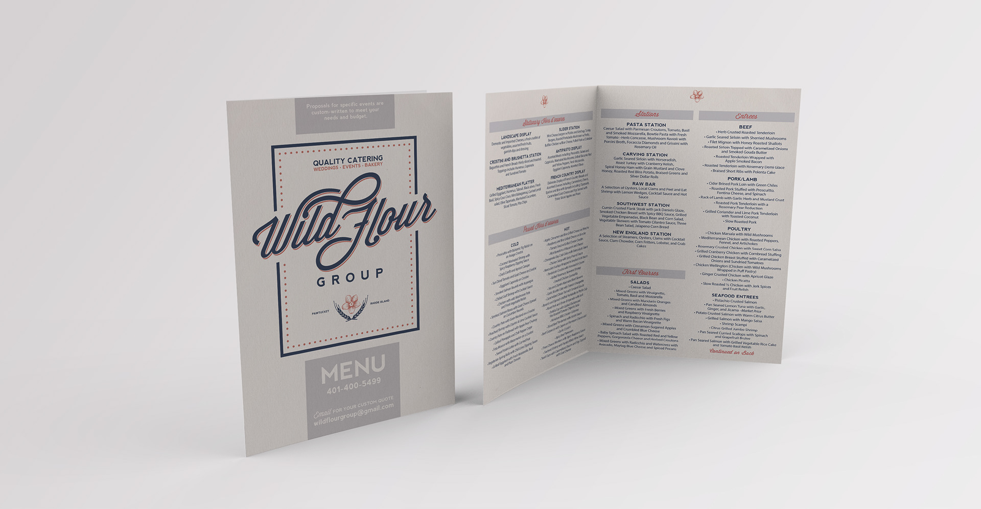 Wild Flour Menu Design