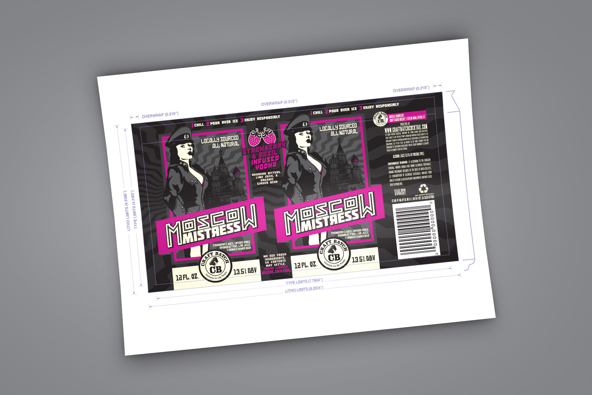 Craft Batch Moscow Mistress Cocktail Can mechanical