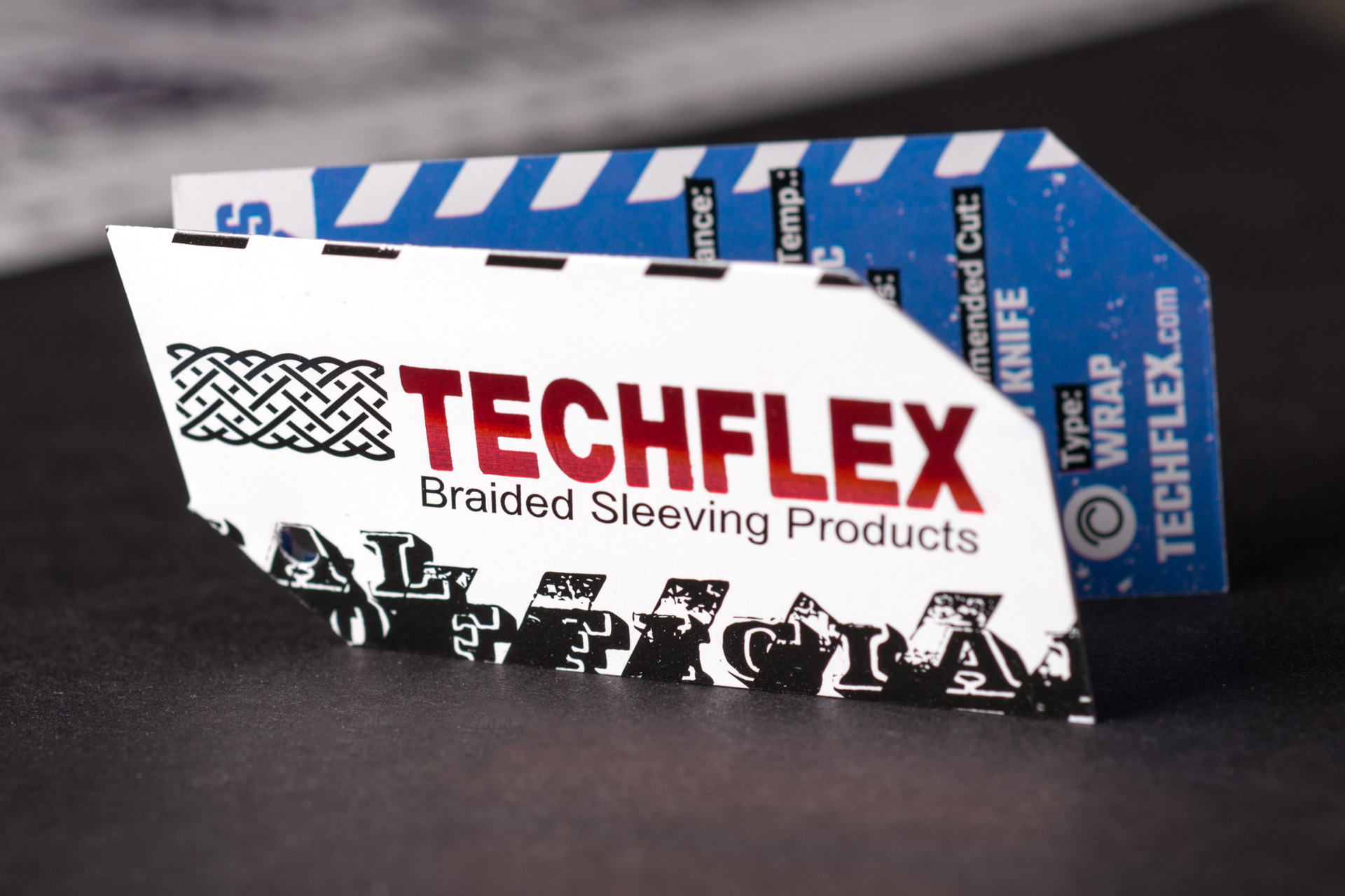 Techflex Hangtag Closeup of Foil