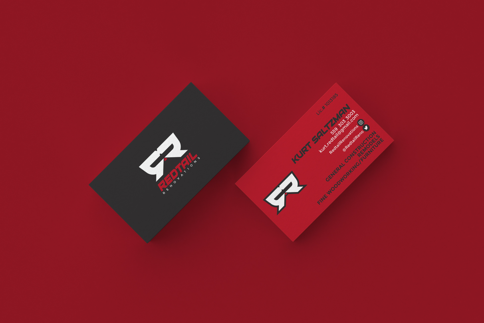 Redtail Renovations Business Card Design