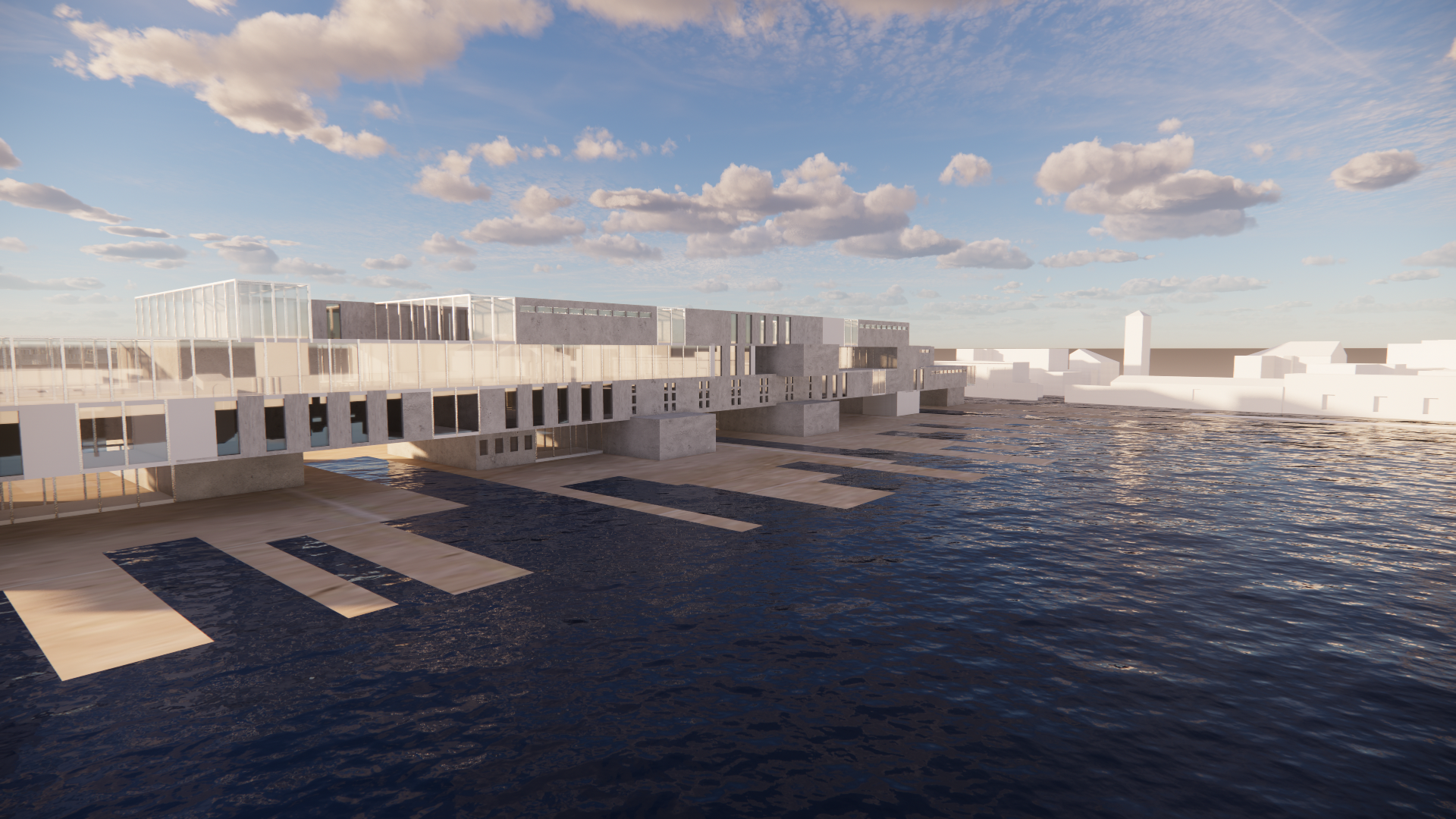 Exterior waterside view