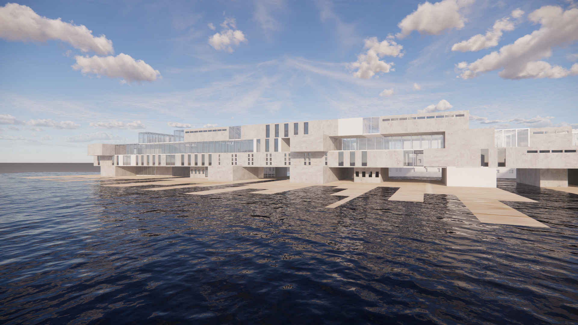 Exterior waterside view