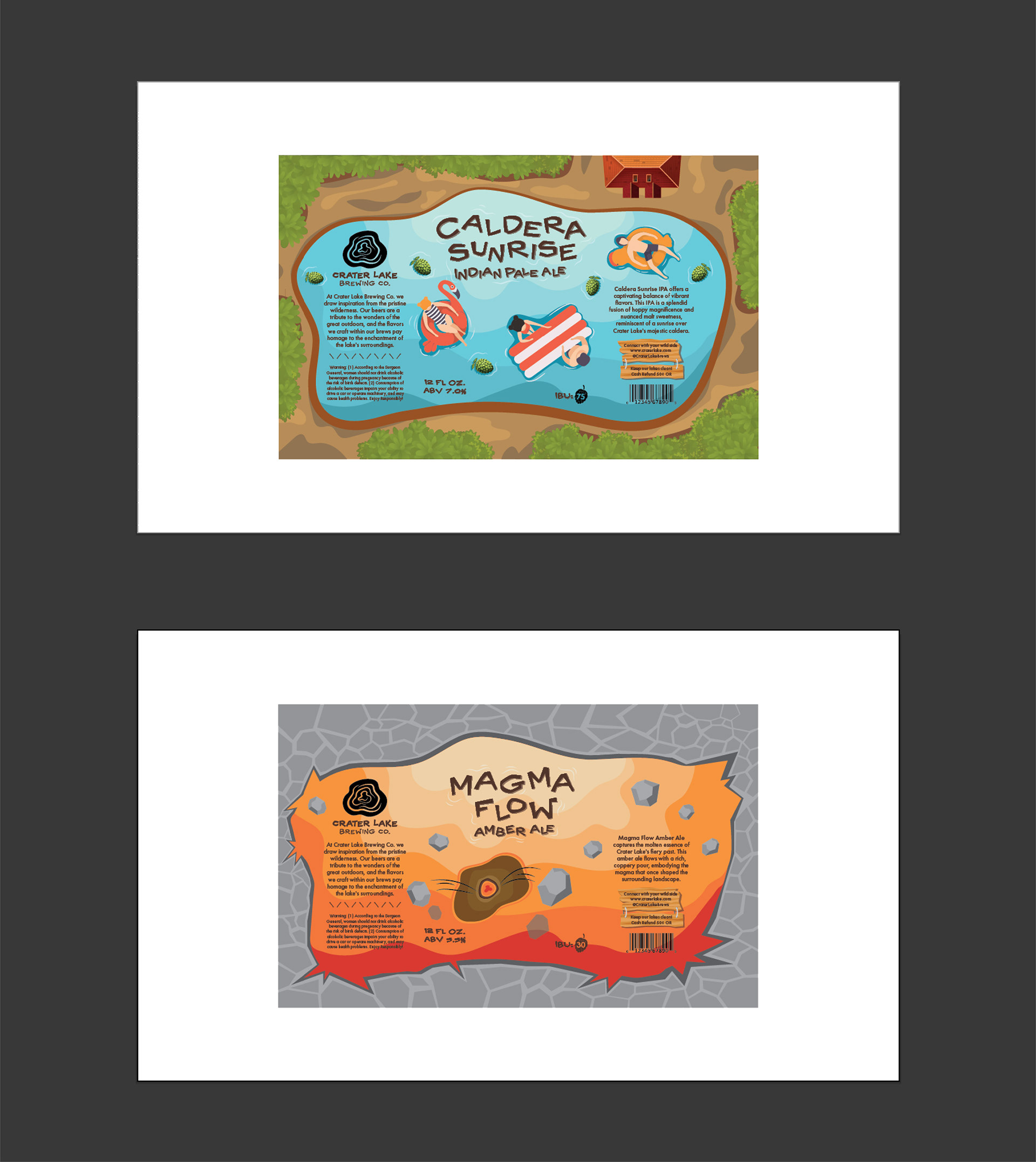 Full wrap canned beer labels