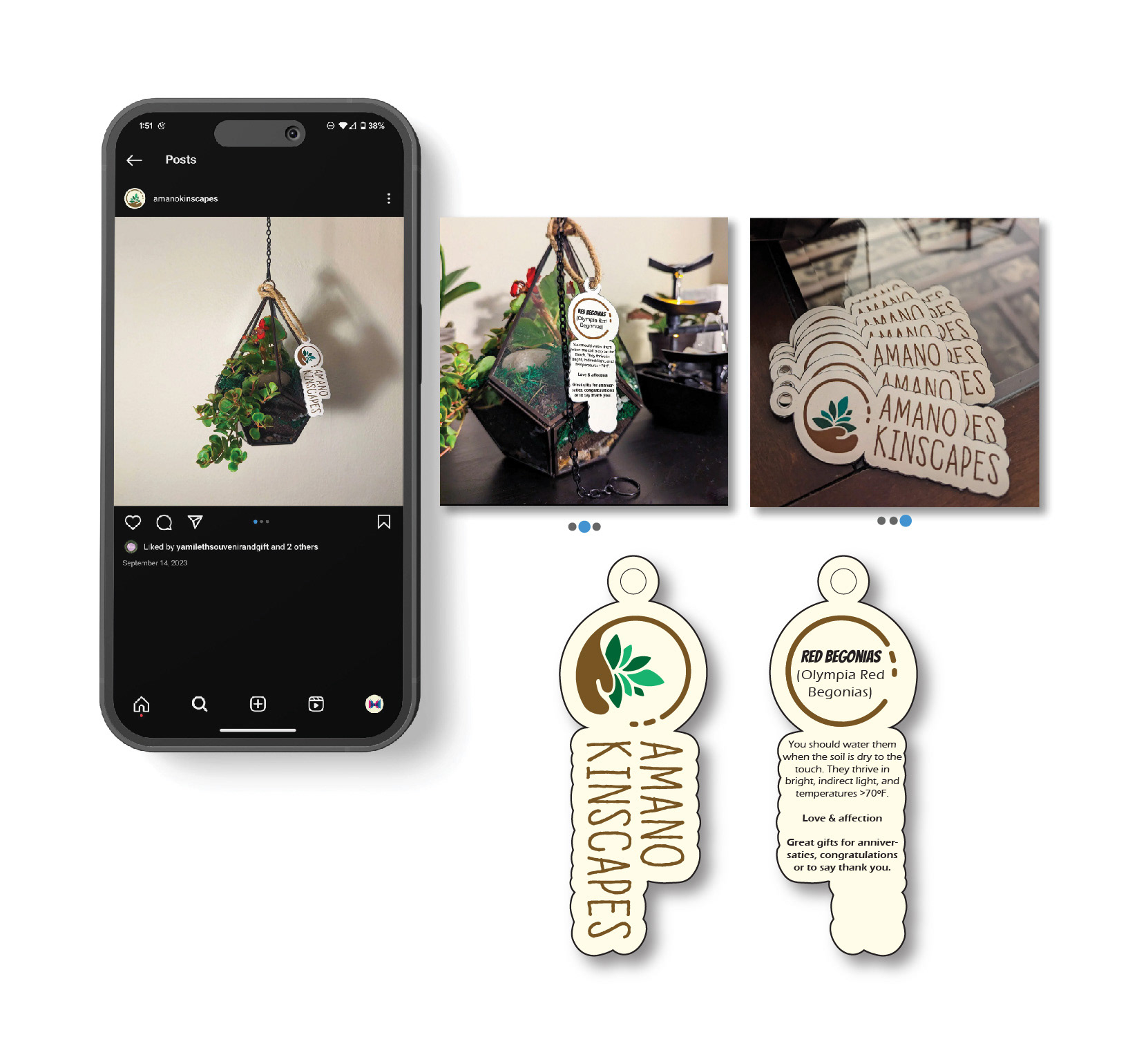 Carrousel post structure & Hangtag