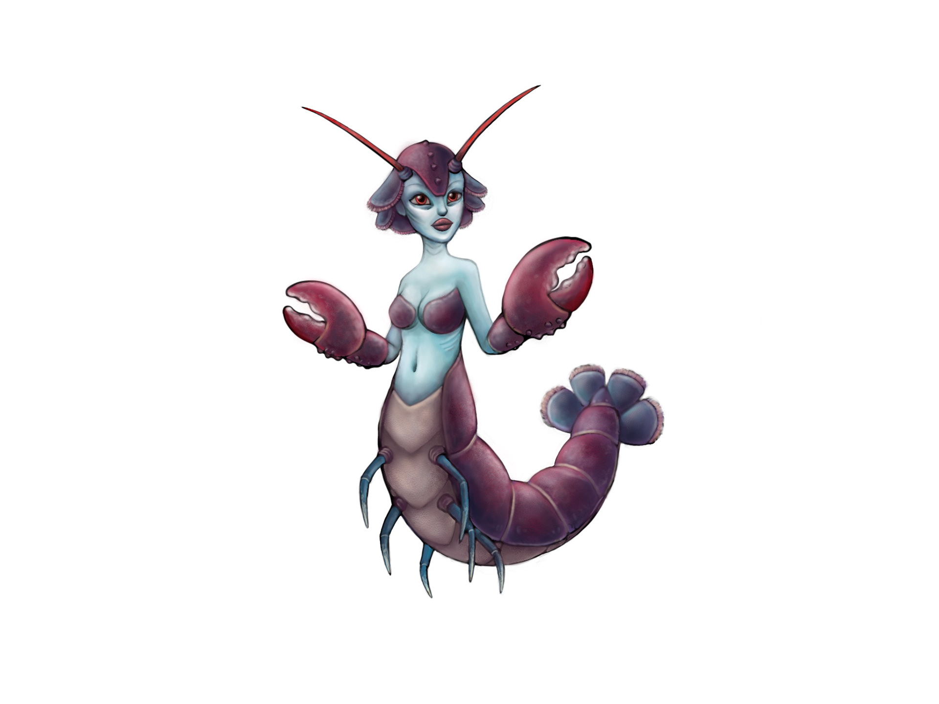Lobster Mermaid: Character Concept