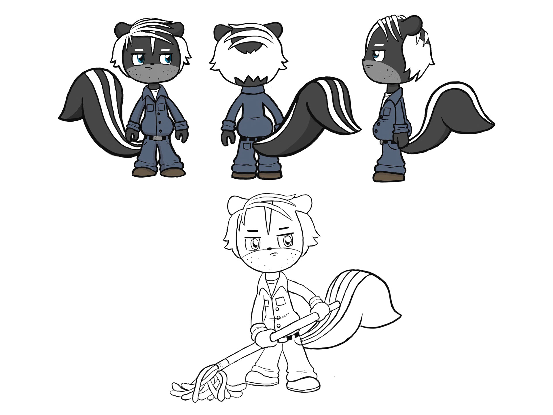 Skunk Janitor: Character Concept