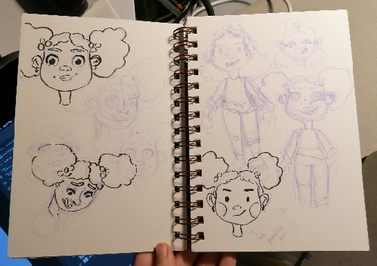 Nana's initial sketches