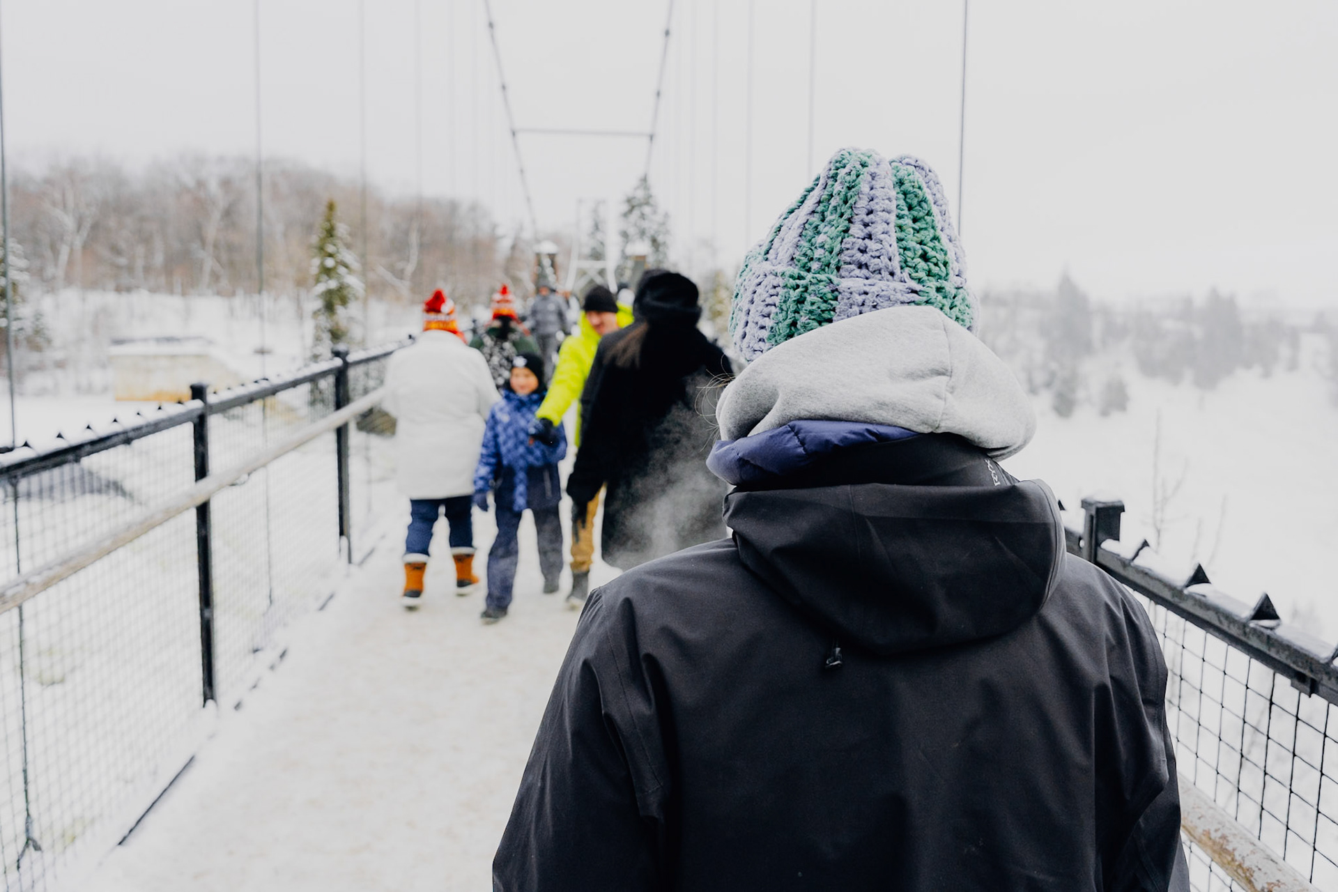 -20 degrees celsius above the Montmorency falls