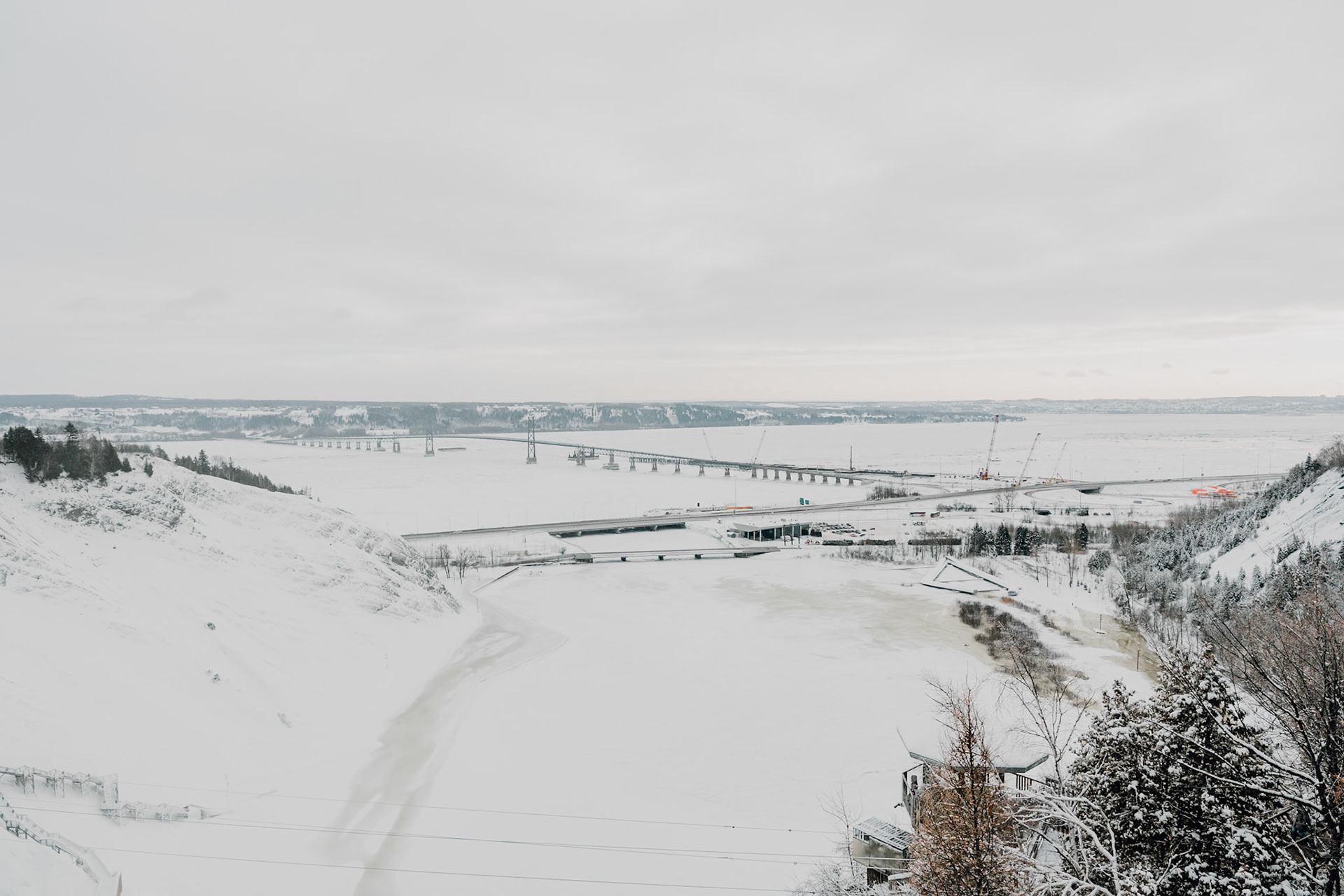 View of the Orleans Island Bridge. 