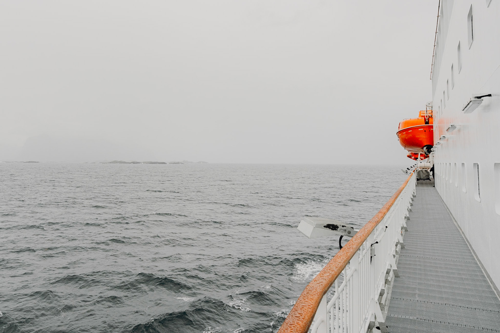Aboard the Hurtigruten ship from Bodø to Svolvær