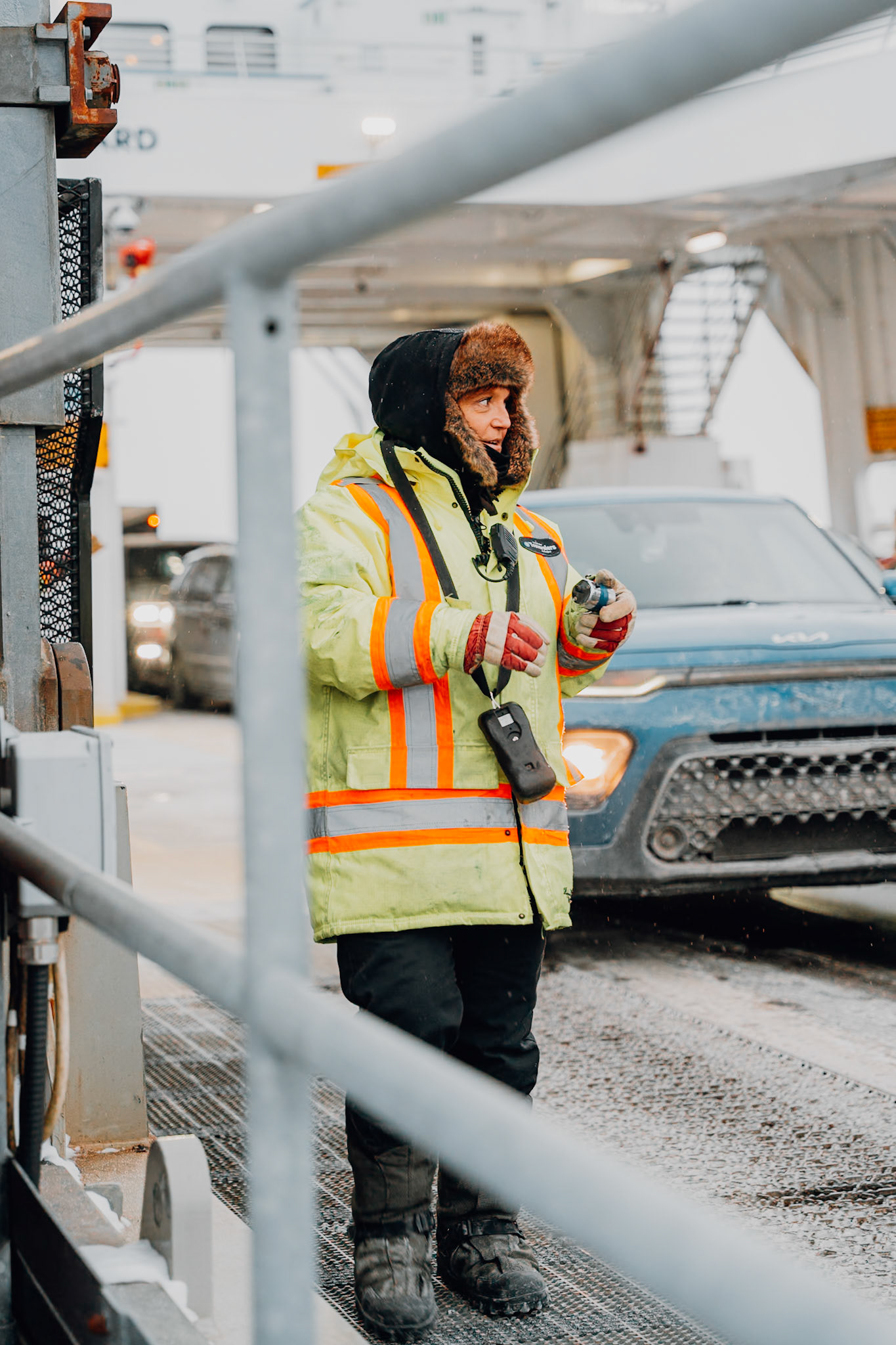 The ferry has arrived.