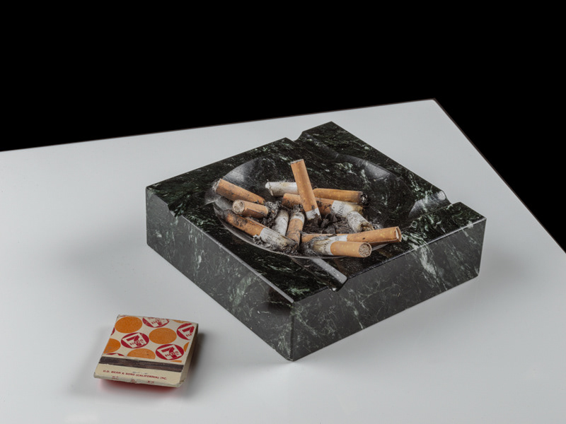 Daniel Brevick, Winston Cigarettes Ashtray and Seven 11 Matchbook, 2021. Verisimilitude Photograph.