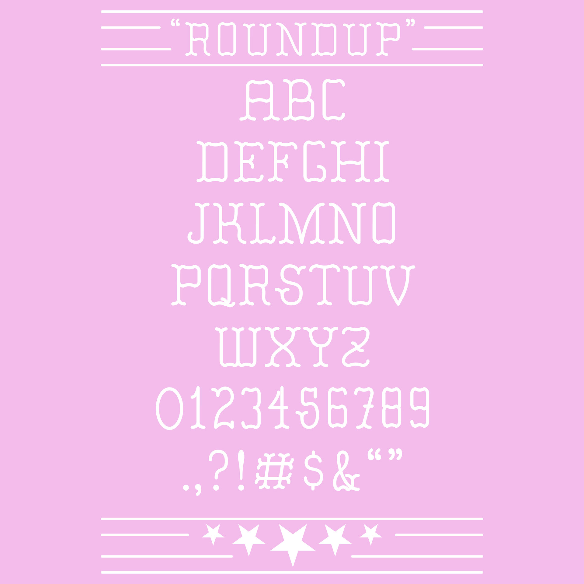 Western style typeface