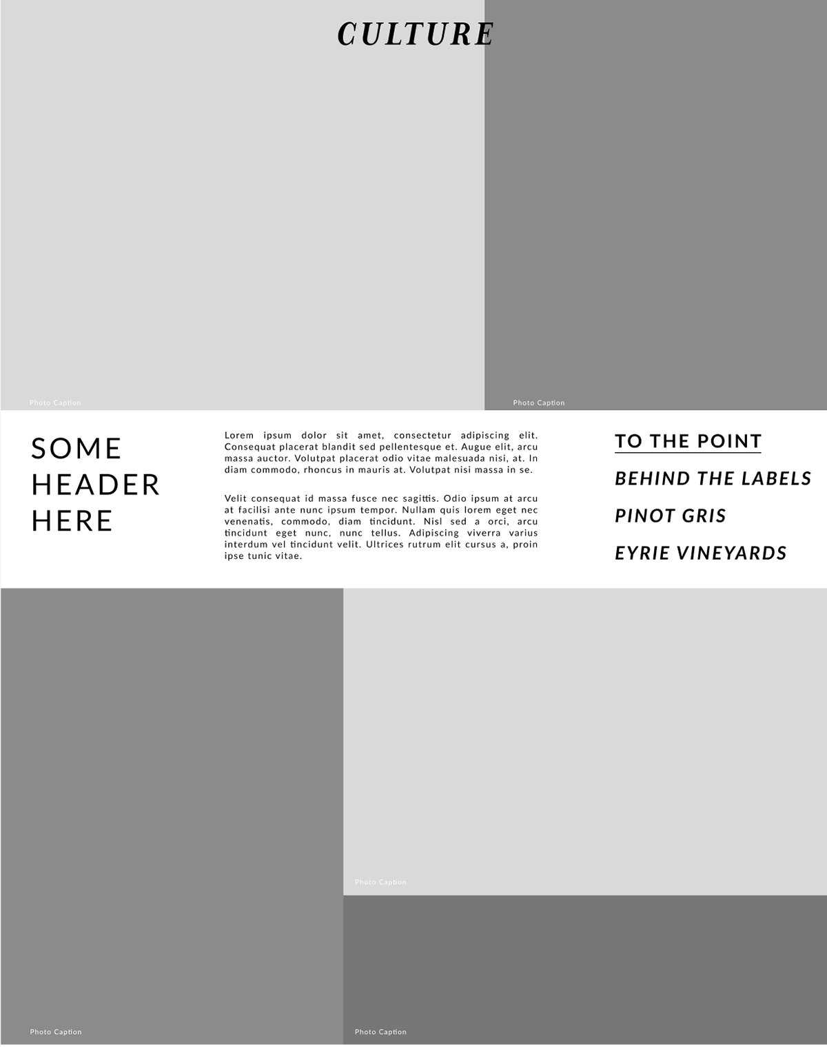 Low fidelity blog template