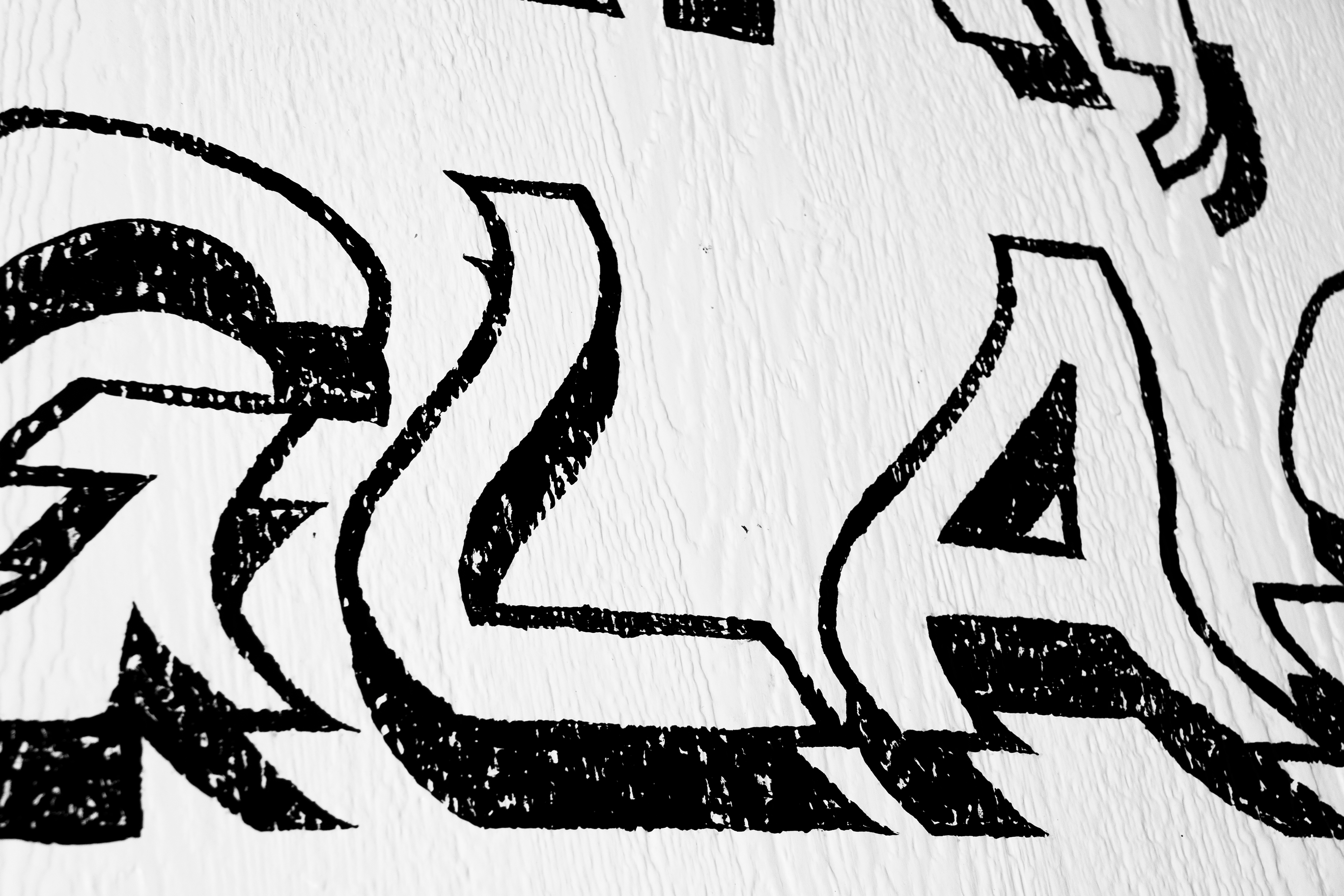 No Clos Radio Painted Slogans (Detail)