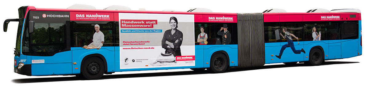Buswerbung Fleischerinnung Hamburg