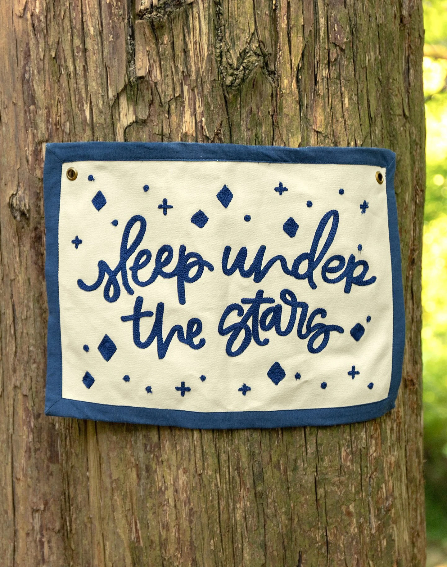 SLEEP UNDER THE STARS CANVAS BANNER