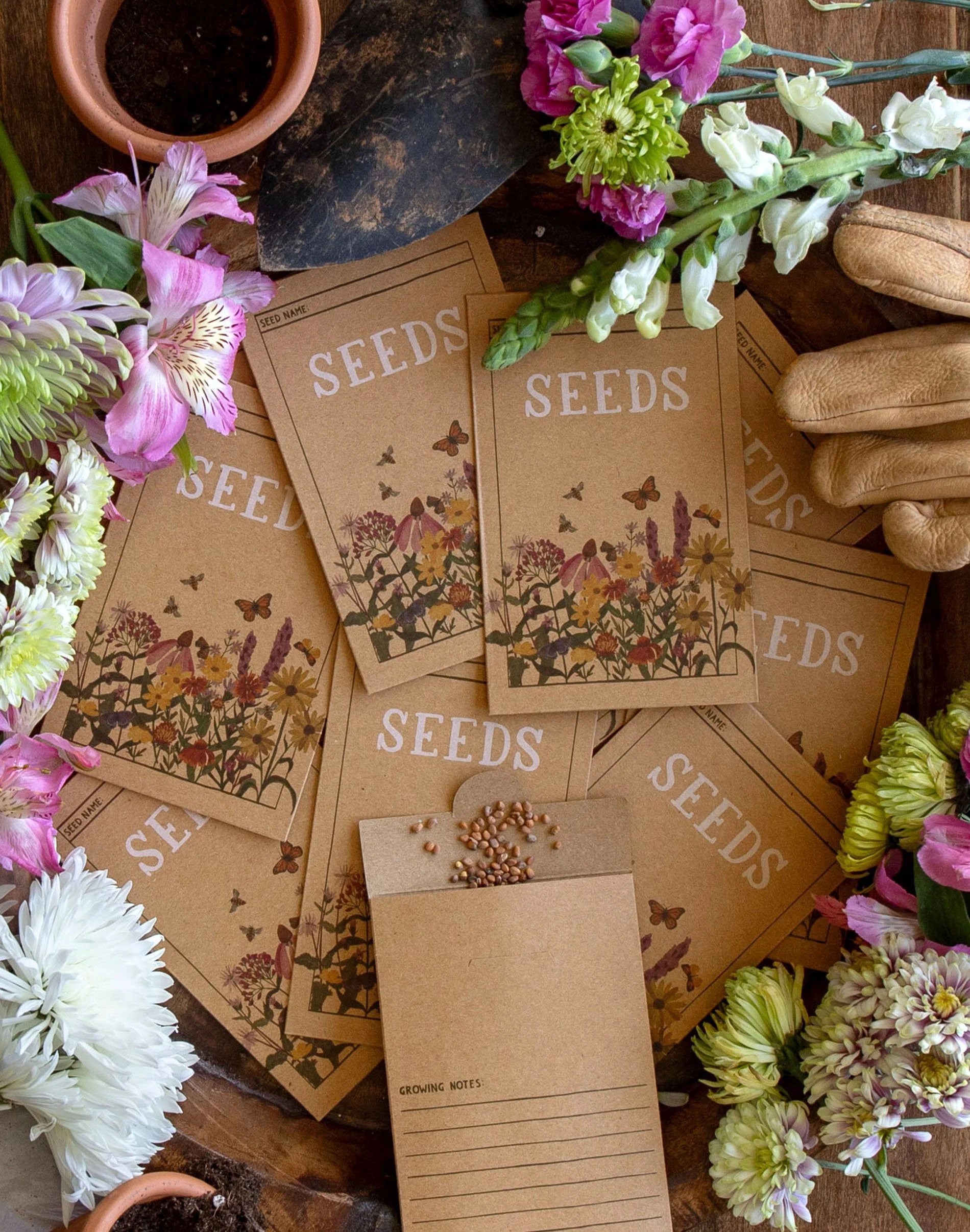 FLOWERS SEED PACKETS