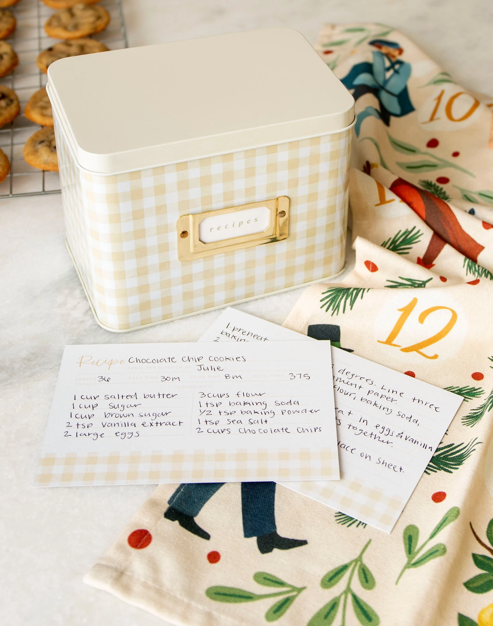 RECIPE TIN & CARD SET