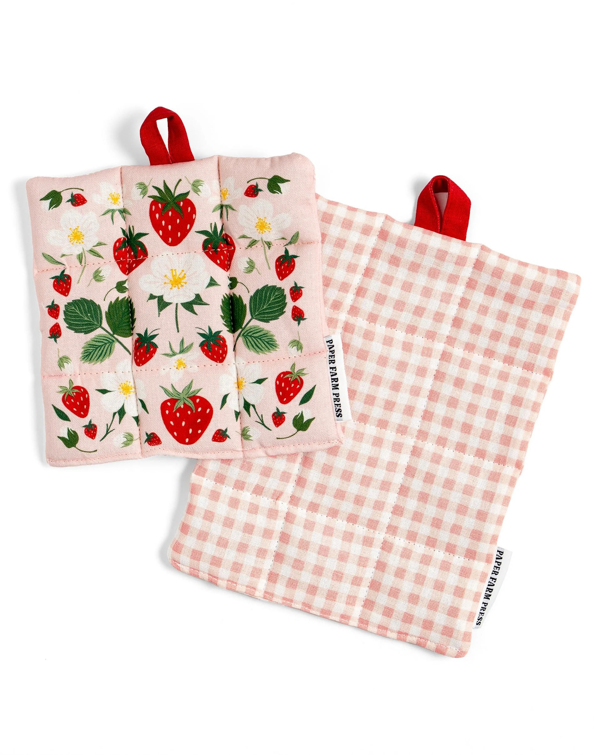 STRAWBERRY PATCH POT HOLDER SET