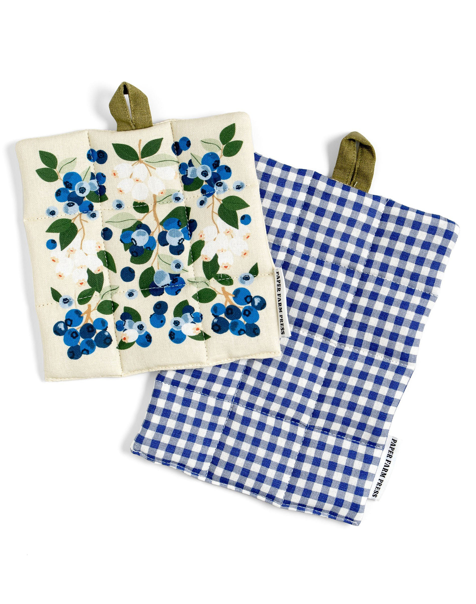 BLUEBERRY FIELD POTHOLDER SET
