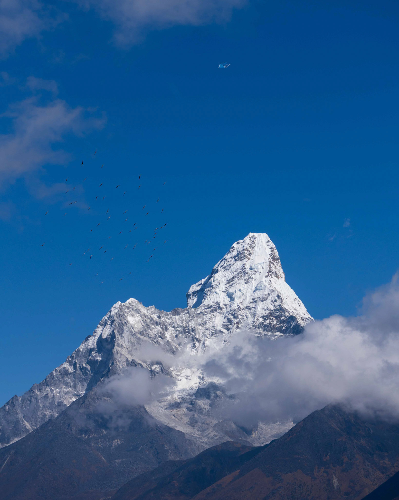 Ama Dablam with kite
