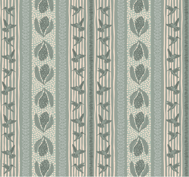Birds and Stripes - Colorway 2