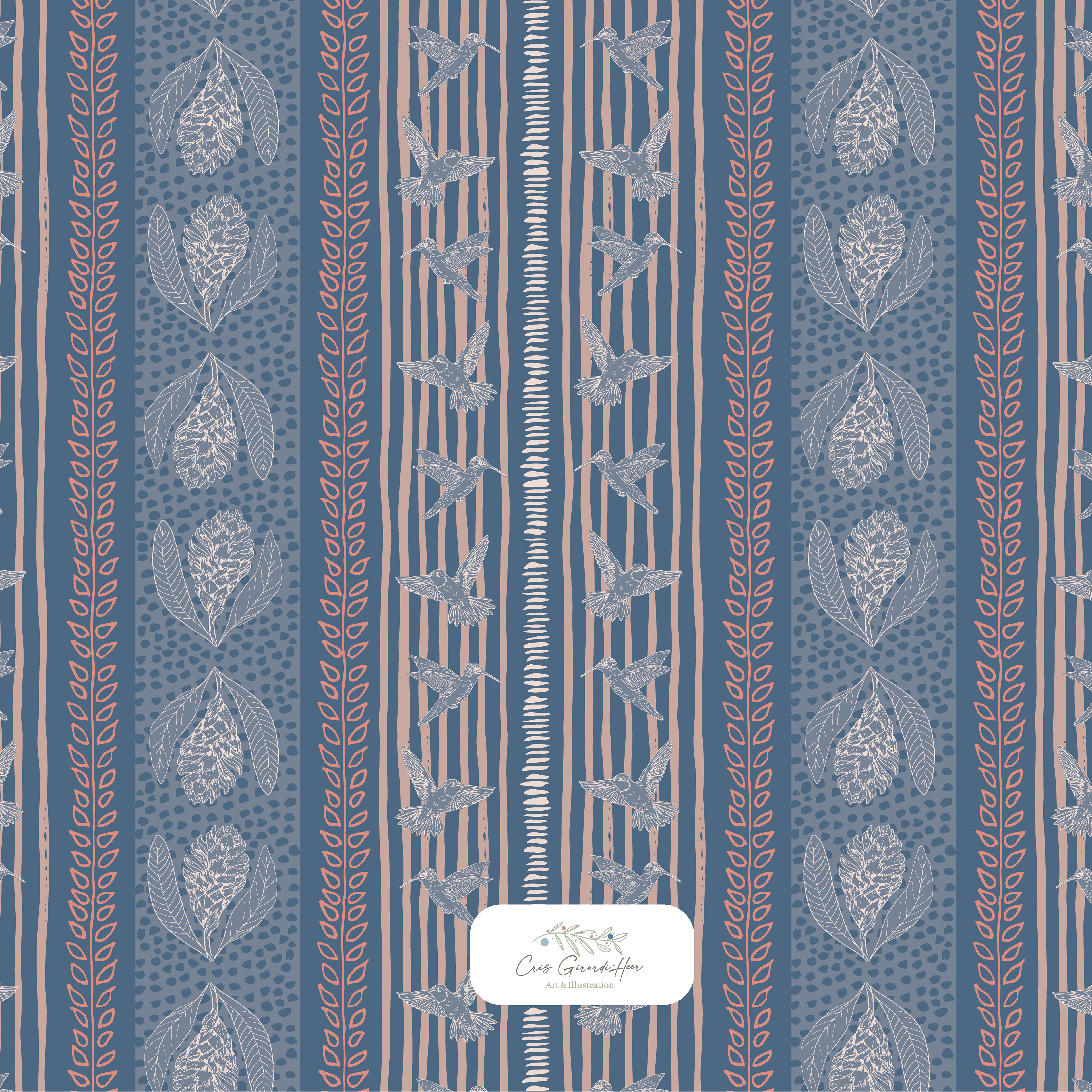 Birds and Stripes - Colorway 2
