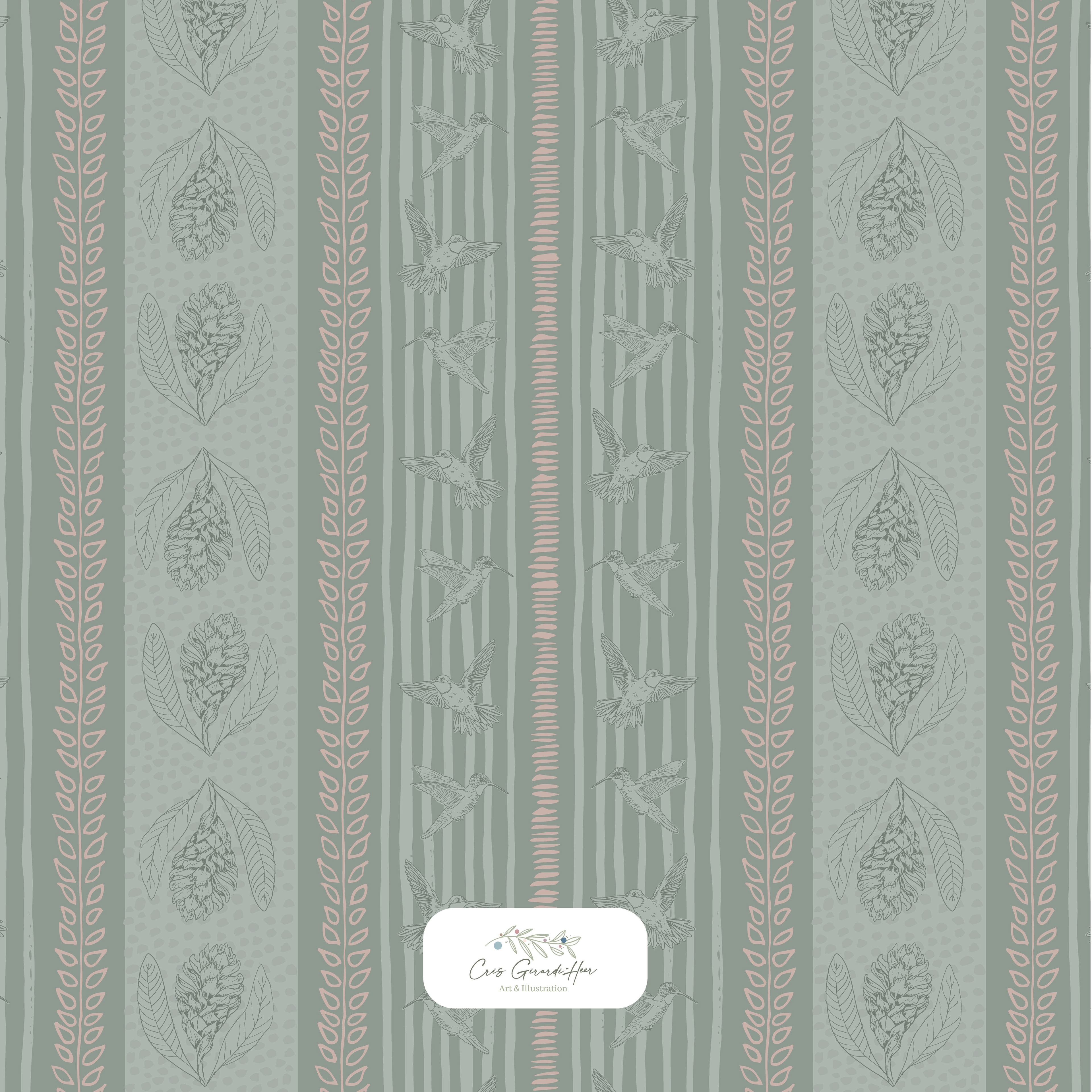 Birds and Stripes - Colorway 1