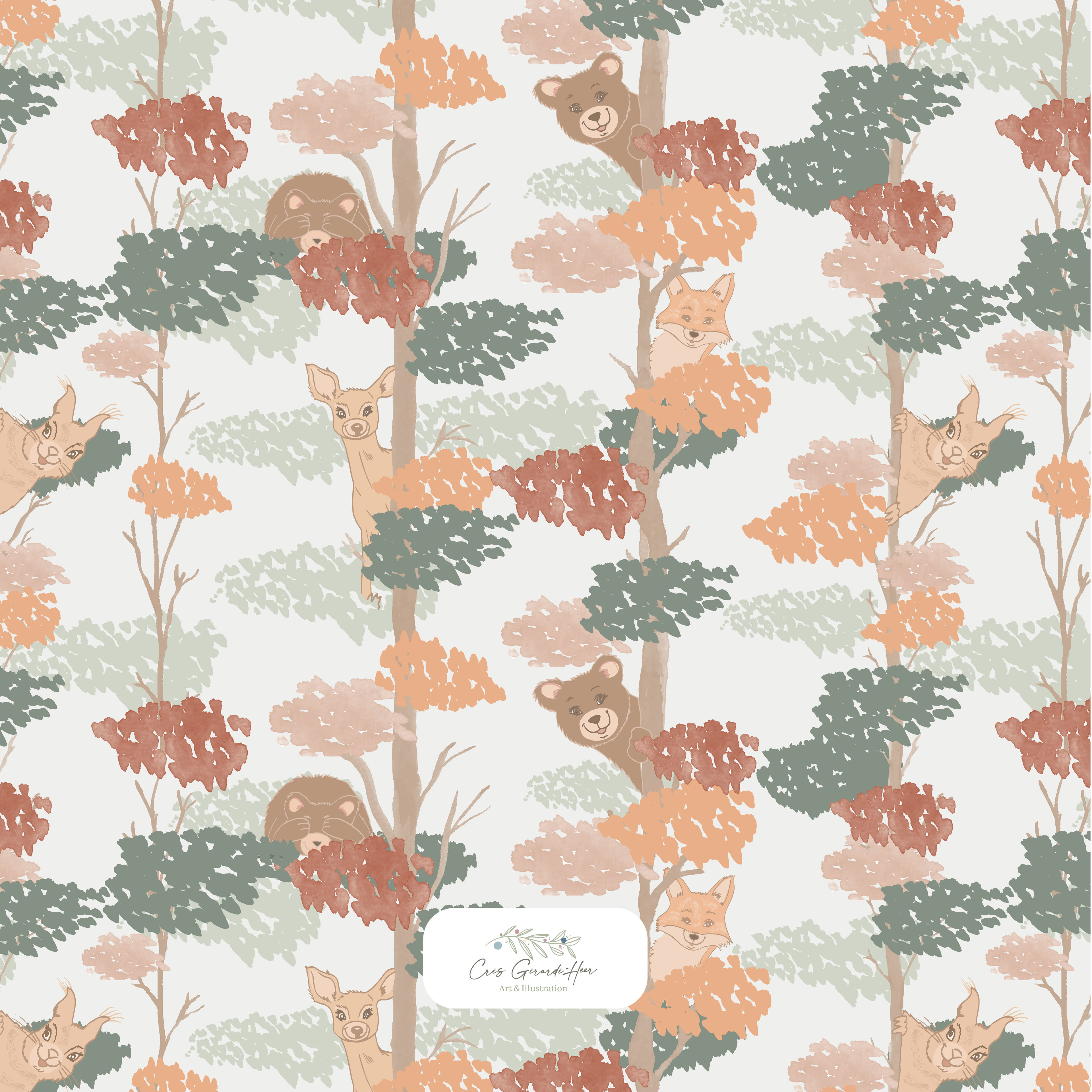 Hide and Seek in the Forest - Colorway 1
