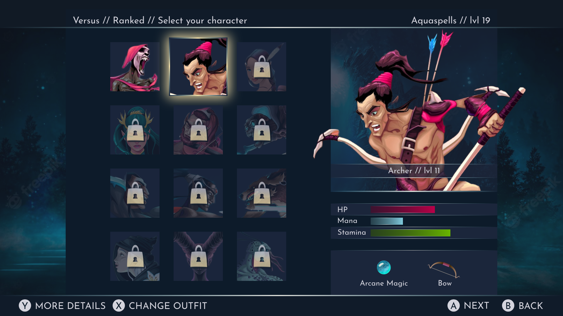 Character picket screen