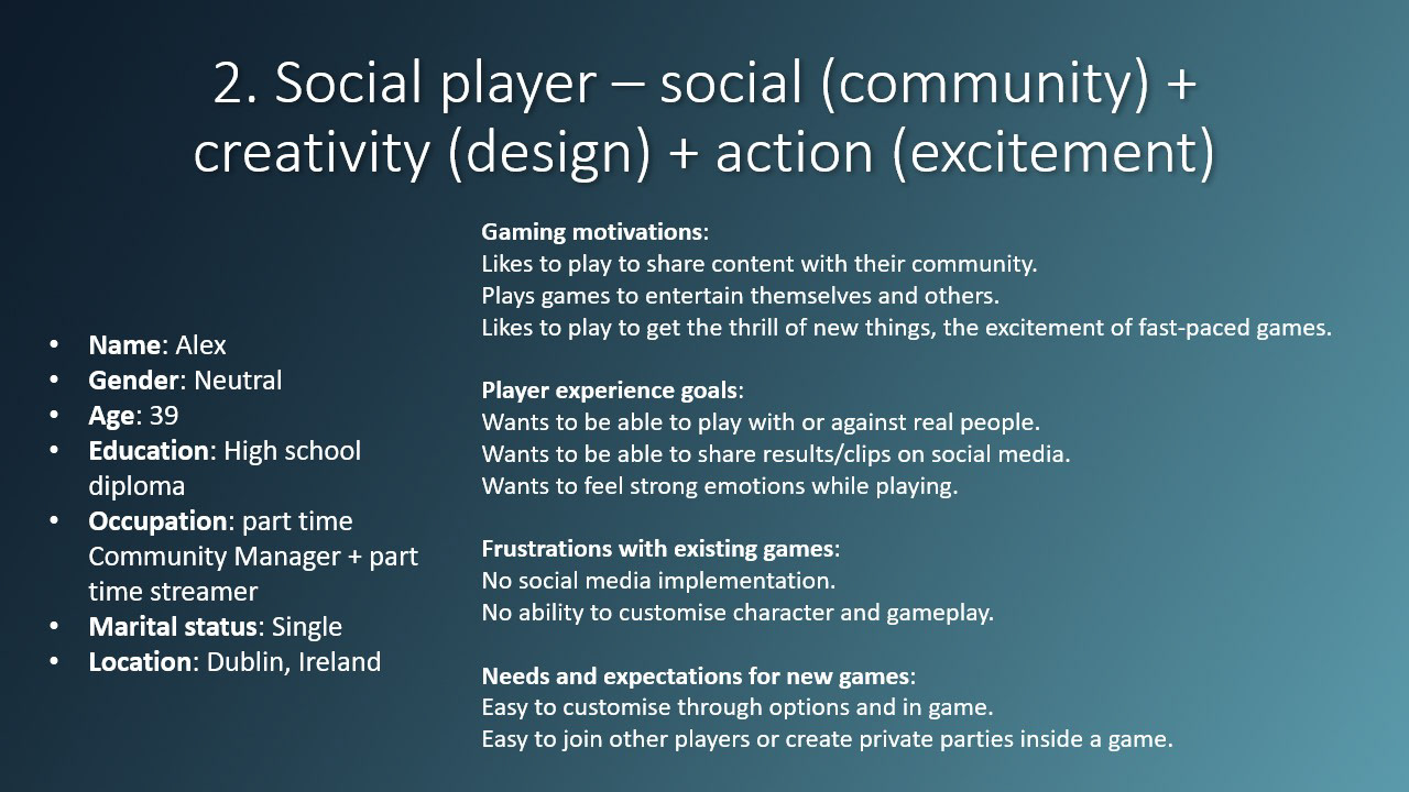 Persona 2 - Social player