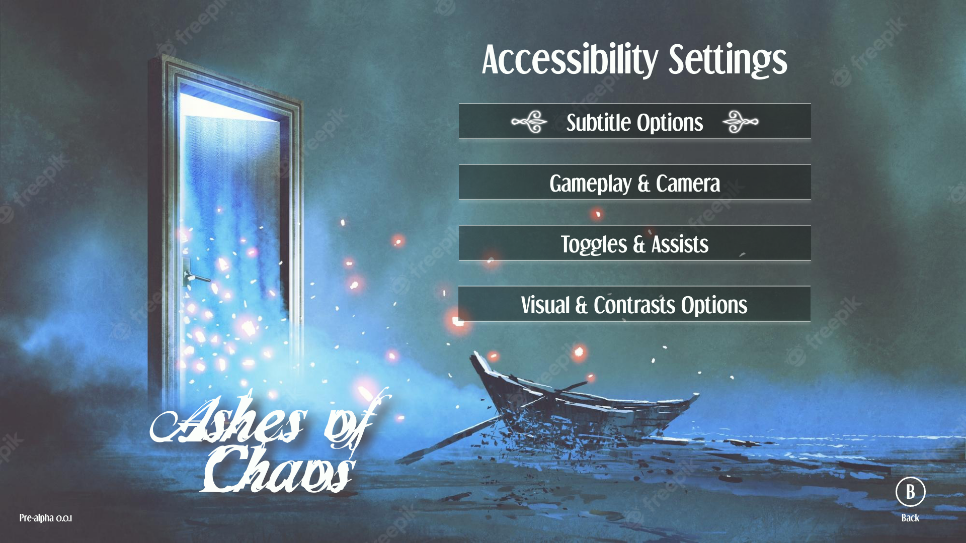 The Accessibility settings pages which also allows to dive deeper into each options, such as Subtitles, Gameplay & Camera, Toggles & Assists and Visual & Contrasts.