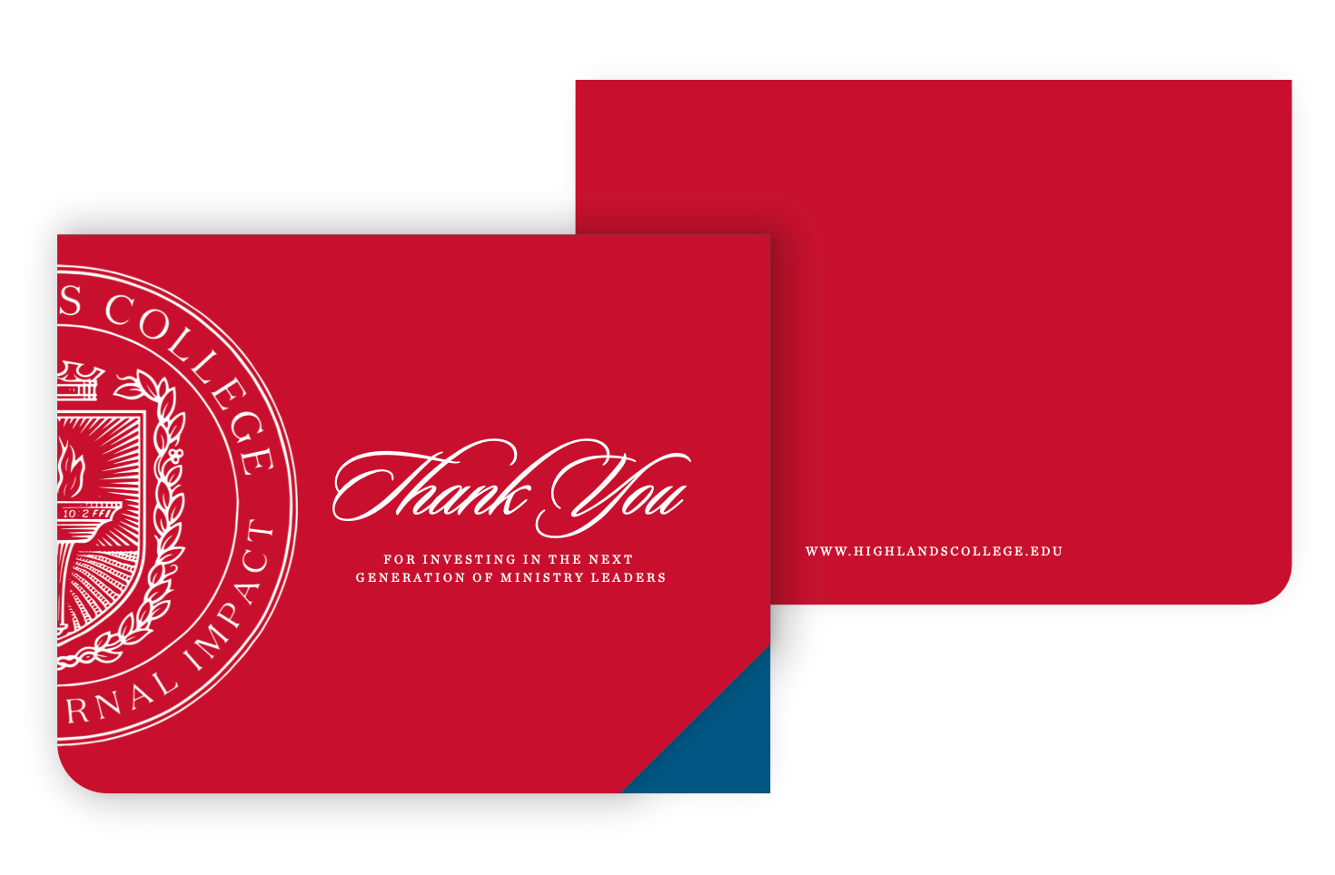 The outside of the custom folder that held the printed items.