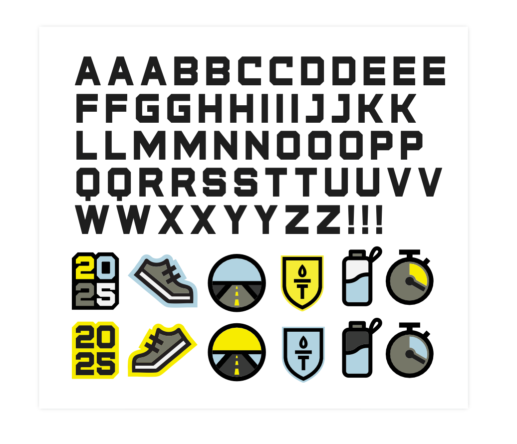 Stickers for Fun Run Bib