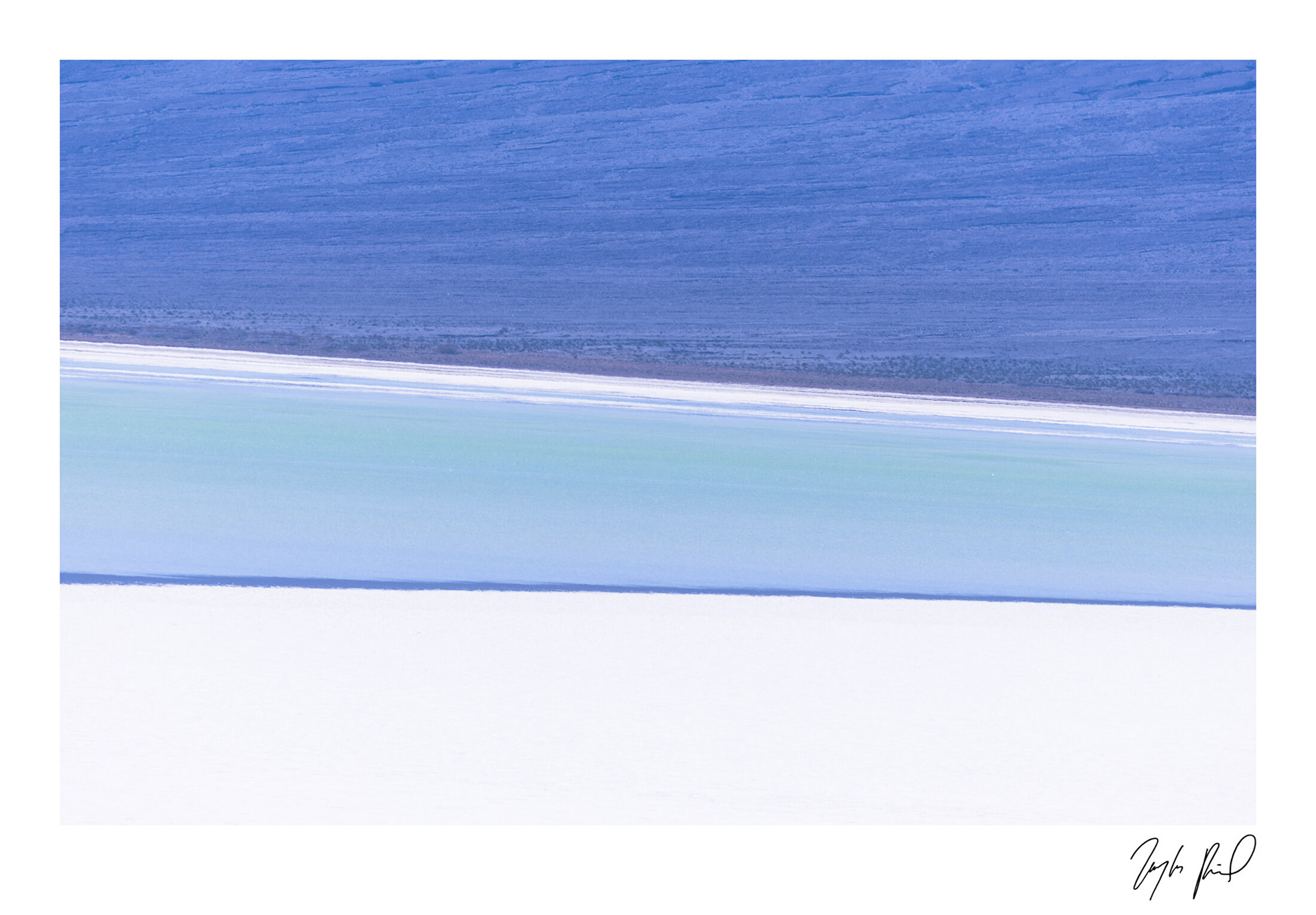 Ephemeral lake and constant salt. Death Valley National Park, CA.
