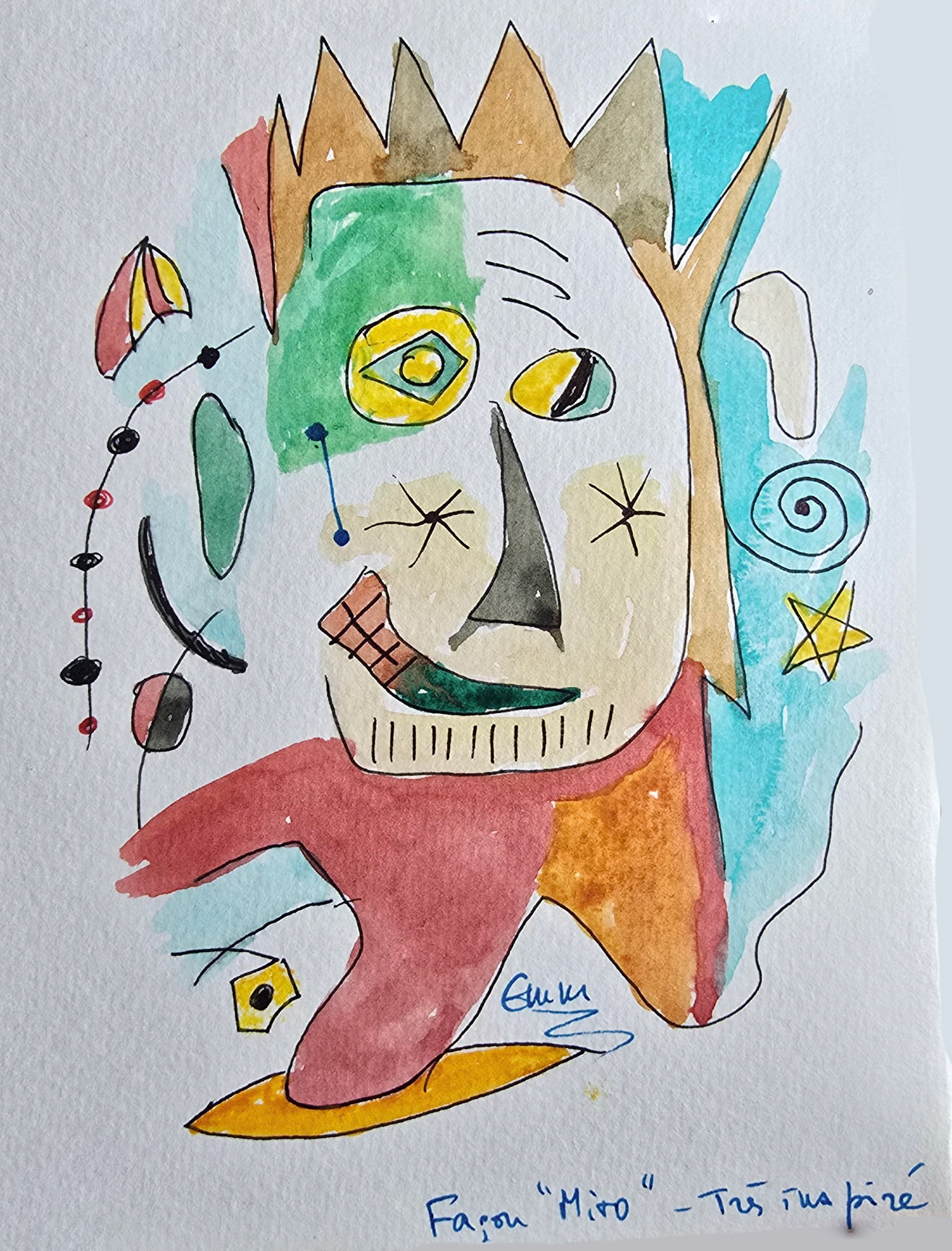 Autoportrait façon Miro