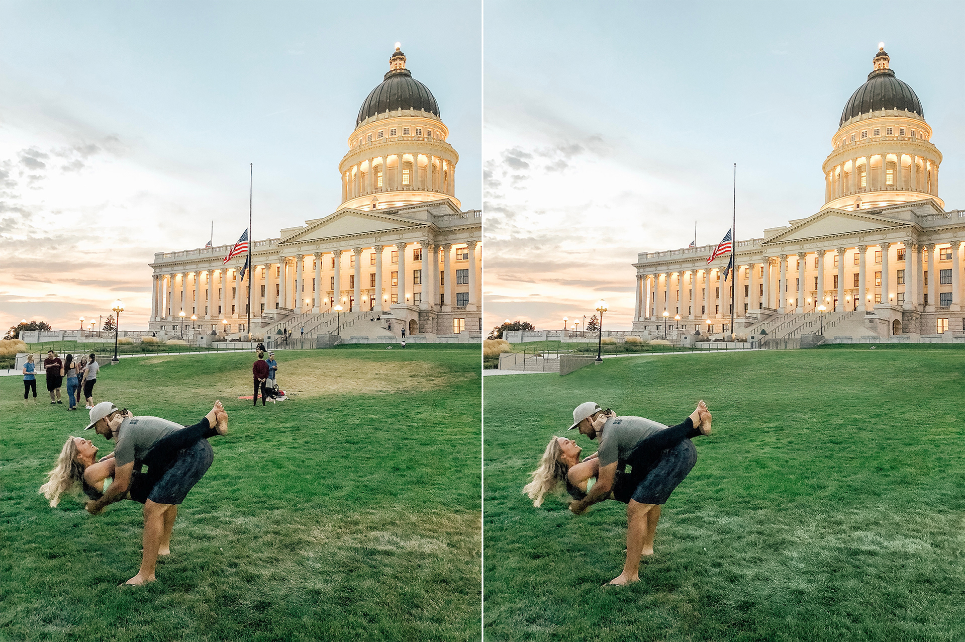 Remove people and brown grass