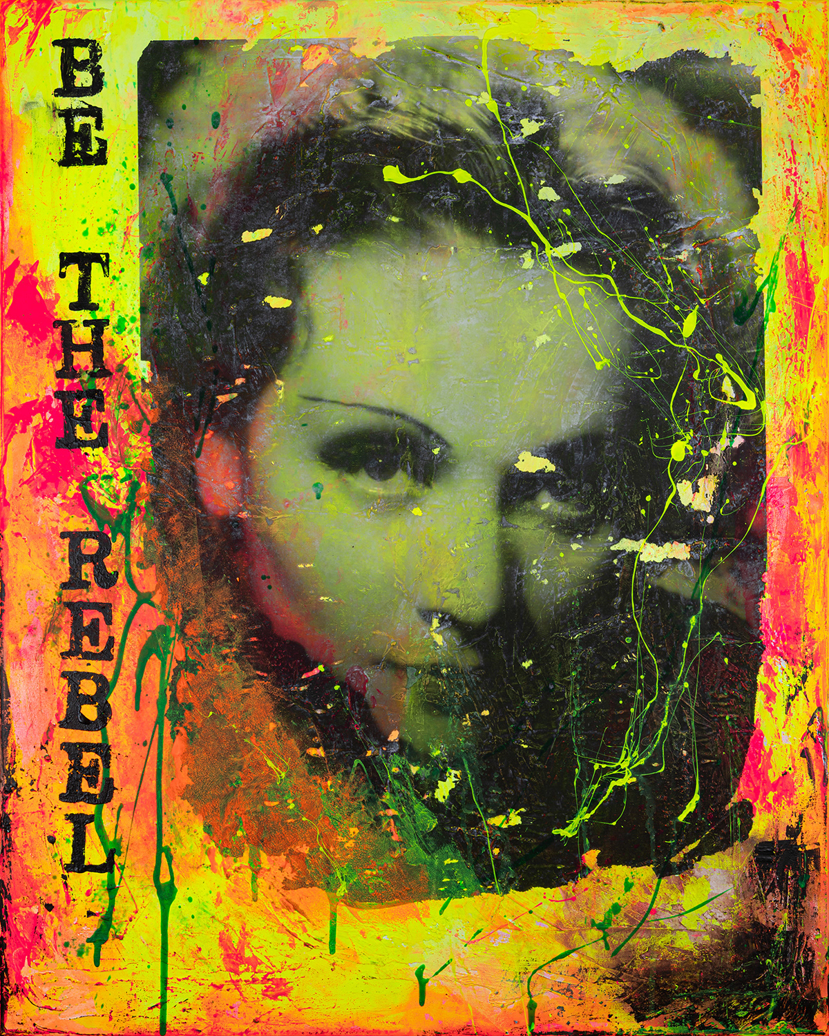 "Rebel Girl No. 2" | 2026 | Mixed Media auf Leinwand | 80x100 cm