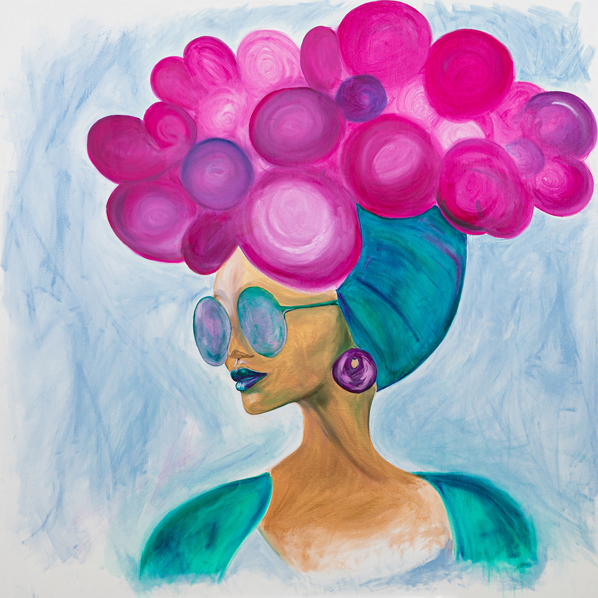 #4 (unfinished) 2020 | Öl auf Leinwand | 100x100 cm